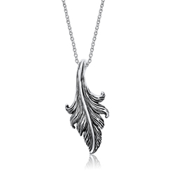 Feather Silver Necklace SPE-3628